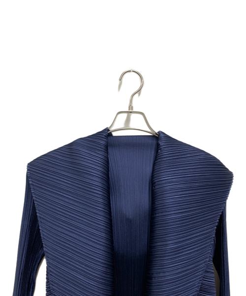 PLEATS PLEASE ISSEY MIYAKE（プリーツプリーズ イッセイミヤケ）PLEATS PLEASE ISSEY MIYAKE (プリーツプリーズ イッセイミヤケ) ■プリーツカーディガン ネイビー サイズ:ーの古着・服飾アイテム