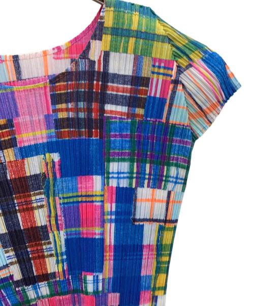 PLEATS PLEASE ISSEY MIYAKE（プリーツプリーズ イッセイミヤケ）PLEATS PLEASE ISSEY MIYAKE (プリーツプリーズ イッセイミヤケ) プリーツカットソー マルチカラー サイズ:3の古着・服飾アイテム