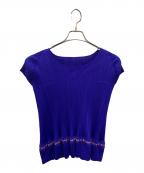 PLEATS PLEASE ISSEY MIYAKEプリーツプリーズ イッセイミヤケ）の古着「プリーツカットソー」｜パープル