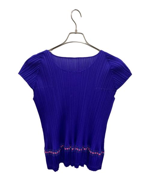 PLEATS PLEASE ISSEY MIYAKE（プリーツプリーズ イッセイミヤケ）PLEATS PLEASE ISSEY MIYAKE (プリーツプリーズ イッセイミヤケ) プリーツカットソー パープル サイズ:3の古着・服飾アイテム