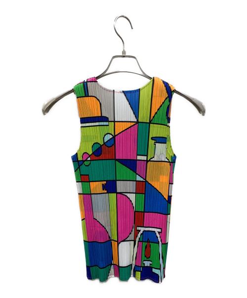 PLEATS PLEASE ISSEY MIYAKE（プリーツプリーズ イッセイミヤケ）PLEATS PLEASE ISSEY MIYAKE (プリーツプリーズ イッセイミヤケ) ■プリーツカットソー マルチカラー サイズ:3の古着・服飾アイテム