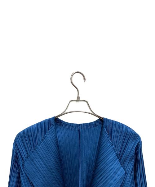 PLEATS PLEASE ISSEY MIYAKE（プリーツプリーズ イッセイミヤケ）PLEATS PLEASE ISSEY MIYAKE (プリーツプリーズ イッセイミヤケ) カーディガン ブルー サイズ:3の古着・服飾アイテム