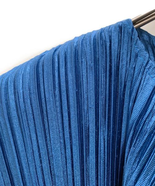 PLEATS PLEASE ISSEY MIYAKE（プリーツプリーズ イッセイミヤケ）PLEATS PLEASE ISSEY MIYAKE (プリーツプリーズ イッセイミヤケ) カーディガン ブルー サイズ:3の古着・服飾アイテム
