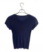 PLEATS PLEASE ISSEY MIYAKEプリーツプリーズ イッセイミヤケ）の古着「プリーツカットソー」｜ネイビー