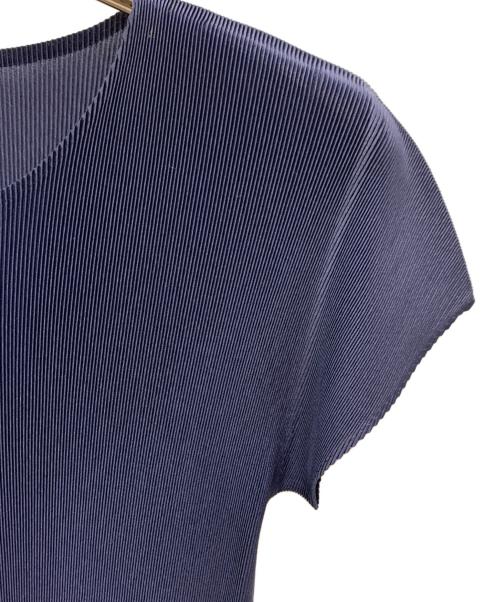 PLEATS PLEASE ISSEY MIYAKE（プリーツプリーズ イッセイミヤケ）PLEATS PLEASE ISSEY MIYAKE (プリーツプリーズ イッセイミヤケ) プリーツカットソー ネイビー サイズ:3の古着・服飾アイテム