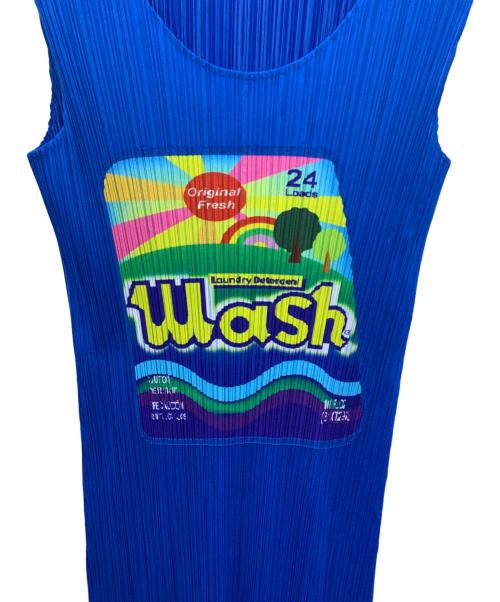 PLEATS PLEASE ISSEY MIYAKE（プリーツプリーズ イッセイミヤケ）PLEATS PLEASE ISSEY MIYAKE (プリーツプリーズ イッセイミヤケ) ■ノースリーブワンピース ブルー サイズ:3の古着・服飾アイテム