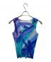 PLEATS PLEASE ISSEY MIYAKE（プリーツプリーズ イッセイミヤケ）の古着「ノースリーブプリーツカットソー」｜ブルー×グリーン