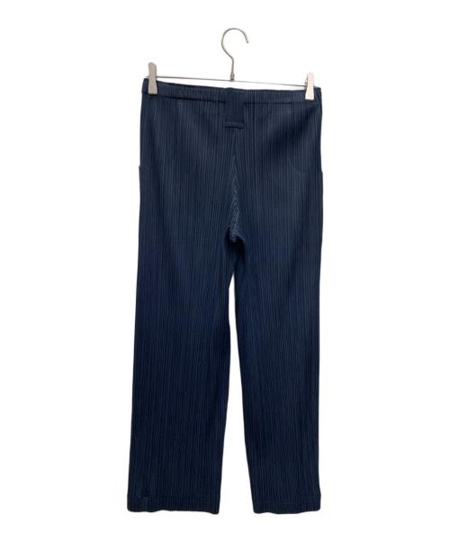 PLEATS PLEASE ISSEY MIYAKE（プリーツプリーズ イッセイミヤケ）PLEATS PLEASE ISSEY MIYAKE (プリーツプリーズ イッセイミヤケ) プリーツパンツ ネイビー サイズ:2の古着・服飾アイテム