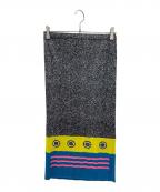 PLEATS PLEASE ISSEY MIYAKEプリーツプリーズ イッセイミヤケ）の古着「■プリーツスカート」｜グレー×イエロー