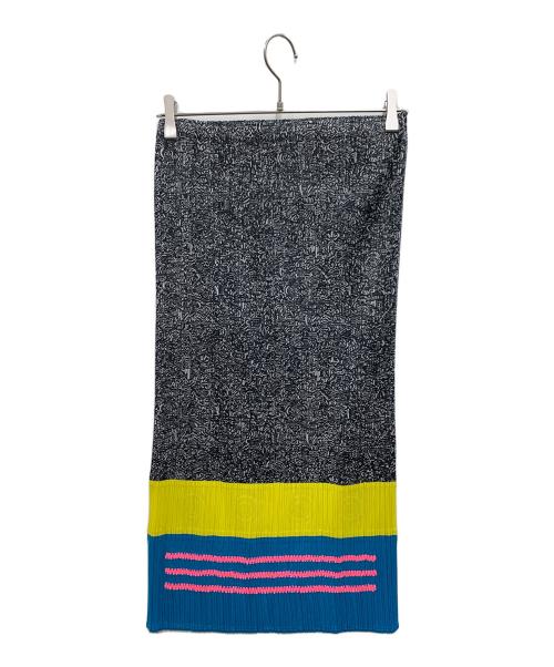 PLEATS PLEASE ISSEY MIYAKE（プリーツプリーズ イッセイミヤケ）PLEATS PLEASE ISSEY MIYAKE (プリーツプリーズ イッセイミヤケ) ■プリーツスカート グレー×イエロー サイズ:2の古着・服飾アイテム