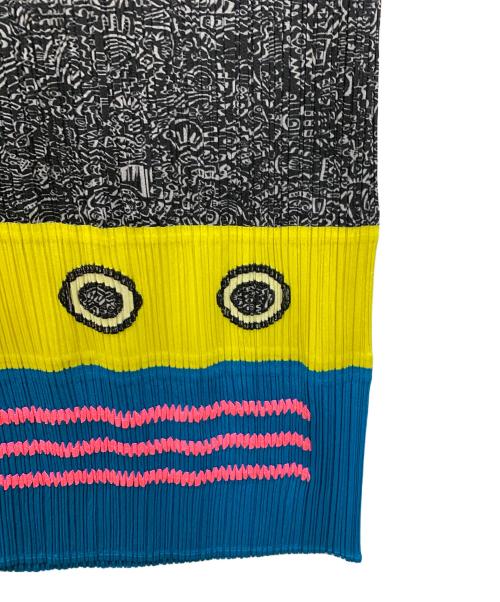 PLEATS PLEASE ISSEY MIYAKE（プリーツプリーズ イッセイミヤケ）PLEATS PLEASE ISSEY MIYAKE (プリーツプリーズ イッセイミヤケ) ■プリーツスカート グレー×イエロー サイズ:2の古着・服飾アイテム