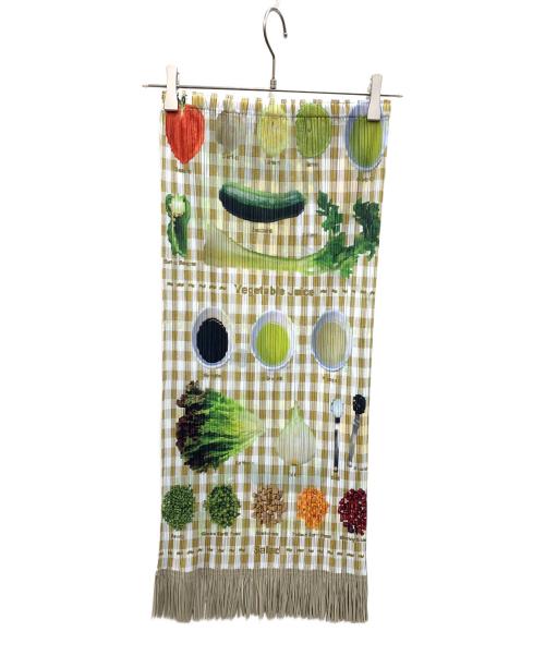 PLEATS PLEASE ISSEY MIYAKE（プリーツプリーズ イッセイミヤケ）PLEATS PLEASE ISSEY MIYAKE (プリーツプリーズ イッセイミヤケ) ■プリーツスカート ベージュ×ホワイト サイズ:2の古着・服飾アイテム