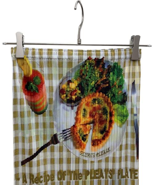 PLEATS PLEASE ISSEY MIYAKE（プリーツプリーズ イッセイミヤケ）PLEATS PLEASE ISSEY MIYAKE (プリーツプリーズ イッセイミヤケ) ■プリーツスカート ベージュ×ホワイト サイズ:2の古着・服飾アイテム