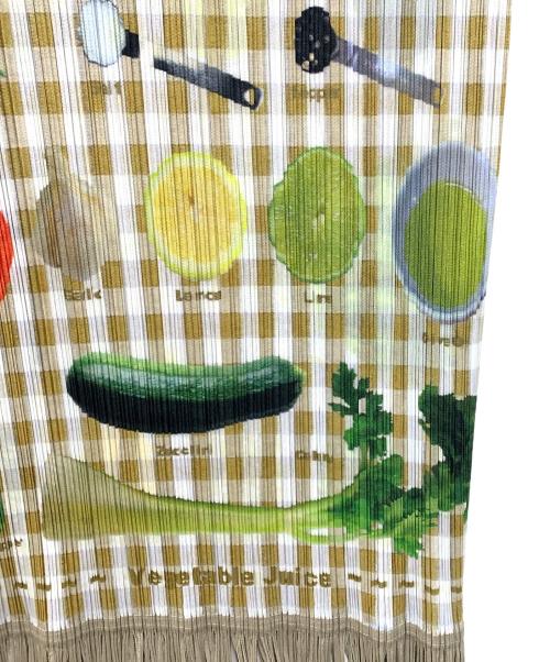 PLEATS PLEASE ISSEY MIYAKE（プリーツプリーズ イッセイミヤケ）PLEATS PLEASE ISSEY MIYAKE (プリーツプリーズ イッセイミヤケ) ■プリーツスカート ベージュ×ホワイト サイズ:2の古着・服飾アイテム