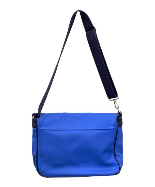 LACOSTE（ラコステ）LACOSTE (ラコステ) メッセンジャーバッグ ブルー×ブラックの古着・服飾アイテム