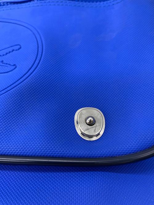 LACOSTE（ラコステ）LACOSTE (ラコステ) メッセンジャーバッグ ブルー×ブラックの古着・服飾アイテム