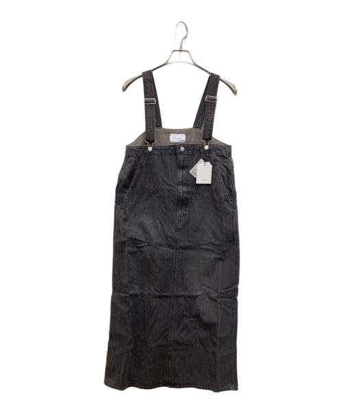 QTUME（クチューム）QTUME (クチューム) ハイライズデニムジャンパースカート グレー サイズ:38 未使用品の古着・服飾アイテム