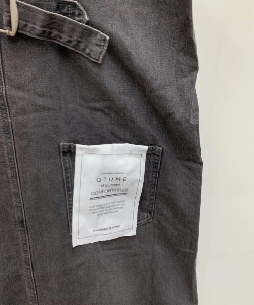 QTUME（クチューム）QTUME (クチューム) ハイライズデニムジャンパースカート グレー サイズ:38 未使用品の古着・服飾アイテム