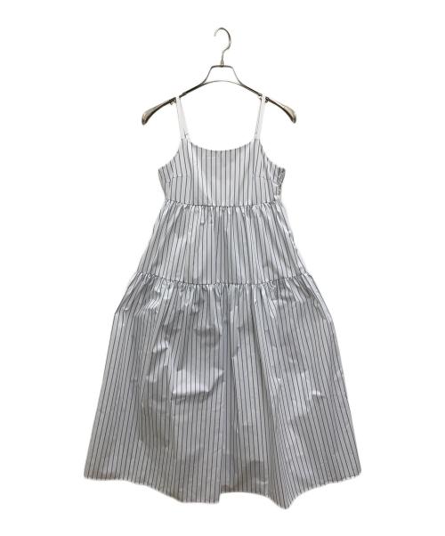 SHENERY（シーナリー）SHENERY (シーナリー) ストライプティアードキャミドレス ホワイト×ブルー サイズ:36 未使用品の古着・服飾アイテム