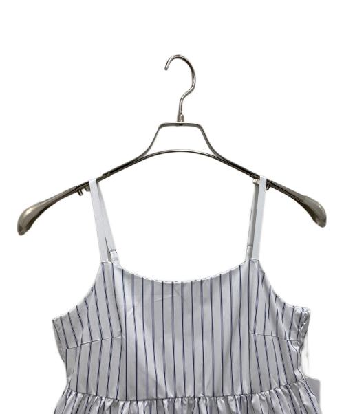 SHENERY（シーナリー）SHENERY (シーナリー) ストライプティアードキャミドレス ホワイト×ブルー サイズ:36 未使用品の古着・服飾アイテム