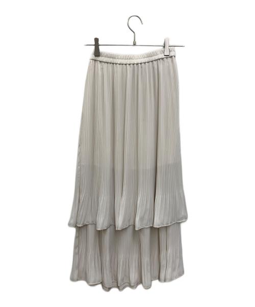 apart by lowrys（アパートバイローリーズ）apart by lowrys (アパートバイローリーズ) プリーツティアードスカート アイボリー サイズ:FREE 未使用品の古着・服飾アイテム