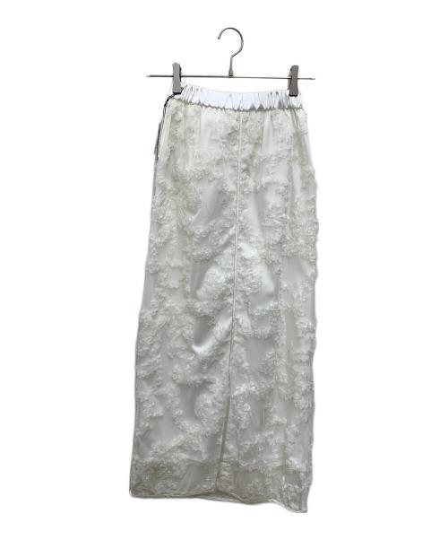 apart by lowrys（アパートバイローリーズ）apart by lowrys (アパートバイローリーズ) チュールモチーフスカート ホワイト サイズ:FREE 未使用品の古着・服飾アイテム