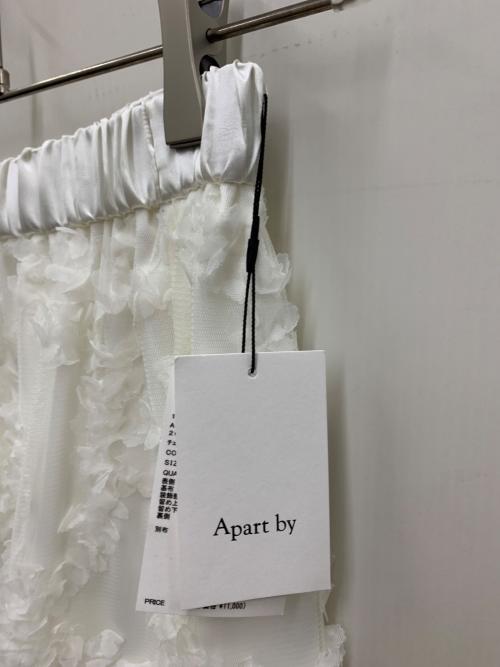 apart by lowrys（アパートバイローリーズ）apart by lowrys (アパートバイローリーズ) チュールモチーフスカート ホワイト サイズ:FREE 未使用品の古着・服飾アイテム