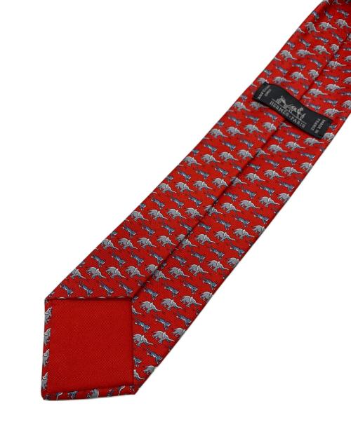 HERMES（エルメス）HERMES (エルメス) ネクタイ レッド サイズ:147の古着・服飾アイテム