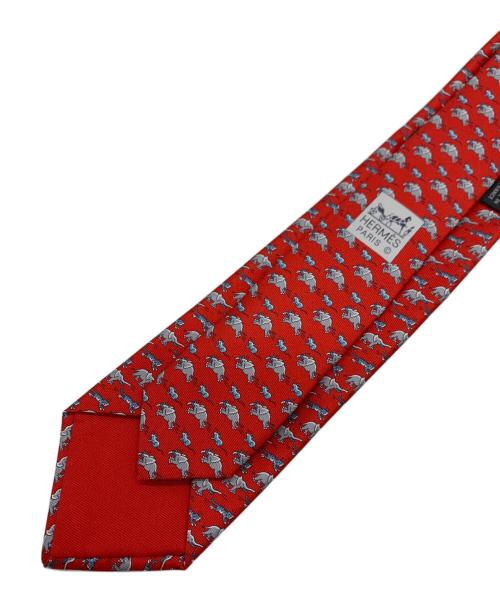 HERMES（エルメス）HERMES (エルメス) ネクタイ レッド サイズ:147の古着・服飾アイテム