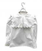 cygneシーニュ）の古着「スカラップブラウス」｜ホワイト