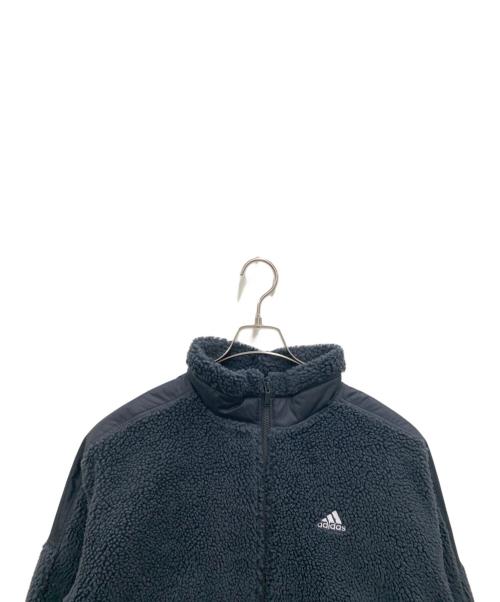 adidas（アディダス）adidas (アディダス) ボアジャケット ブラック サイズ:XLの古着・服飾アイテム