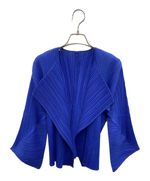 PLEATS PLEASE ISSEY MIYAKE（プリーツプリーズ イッセイミヤケ）PLEATS PLEASE ISSEY MIYAKE (プリーツプリーズ イッセイミヤケ) プリーツカーディガン パープル サイズ:3の古着・服飾アイテム