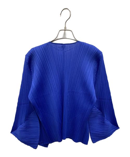 PLEATS PLEASE ISSEY MIYAKE（プリーツプリーズ イッセイミヤケ）PLEATS PLEASE ISSEY MIYAKE (プリーツプリーズ イッセイミヤケ) プリーツカーディガン パープル サイズ:3の古着・服飾アイテム
