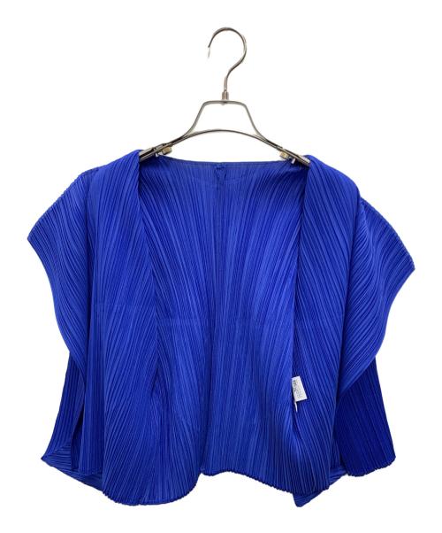 PLEATS PLEASE ISSEY MIYAKE（プリーツプリーズ イッセイミヤケ）PLEATS PLEASE ISSEY MIYAKE (プリーツプリーズ イッセイミヤケ) プリーツカーディガン パープル サイズ:3の古着・服飾アイテム