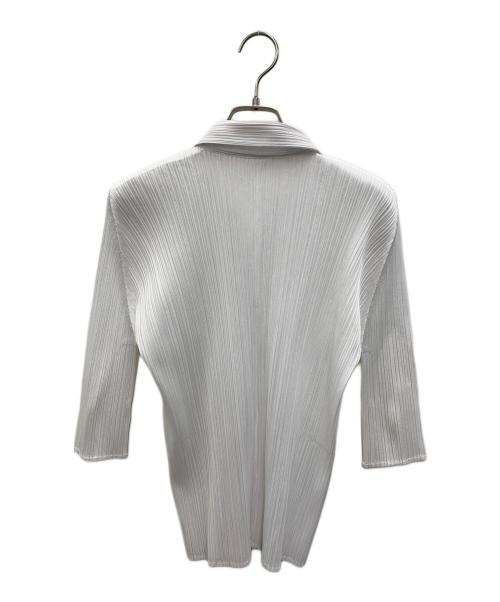PLEATS PLEASE ISSEY MIYAKE（プリーツプリーズ イッセイミヤケ）PLEATS PLEASE ISSEY MIYAKE (プリーツプリーズ イッセイミヤケ) ■プリーツブラウス ホワイト サイズ:3の古着・服飾アイテム