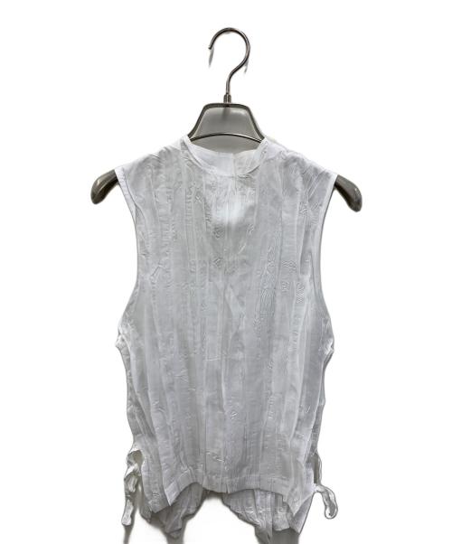 PLEATS PLEASE ISSEY MIYAKE（プリーツプリーズ イッセイミヤケ）PLEATS PLEASE ISSEY MIYAKE (プリーツプリーズ イッセイミヤケ) ベスト ホワイト サイズ:3の古着・服飾アイテム