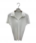 PLEATS PLEASE ISSEY MIYAKEプリーツプリーズ イッセイミヤケ）の古着「プリーツカットソー」｜ホワイト