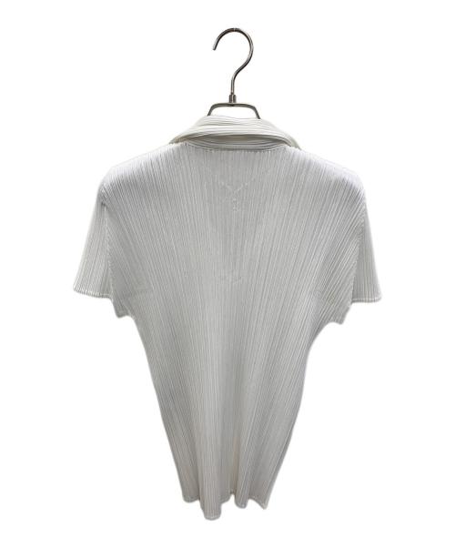 PLEATS PLEASE ISSEY MIYAKE（プリーツプリーズ イッセイミヤケ）PLEATS PLEASE ISSEY MIYAKE (プリーツプリーズ イッセイミヤケ) プリーツカットソー ホワイト サイズ:3の古着・服飾アイテム