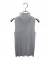 PLEATS PLEASE ISSEY MIYAKE (プリーツプリーズ イッセイミヤケ) ノースリーブカットソー ライトグレー サイズ:3：9000円