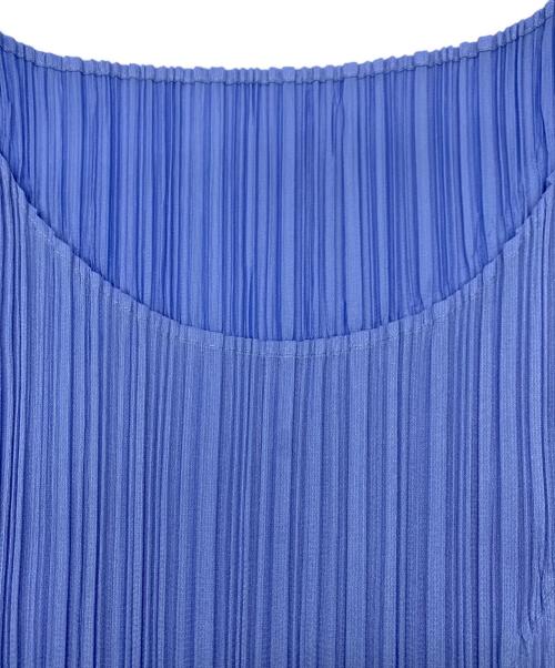 PLEATS PLEASE ISSEY MIYAKE（プリーツプリーズ イッセイミヤケ）PLEATS PLEASE ISSEY MIYAKE (プリーツプリーズ イッセイミヤケ) ■ノースリーブプリーツカットソー ネイビー サイズ:3の古着・服飾アイテム