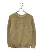 BATONERバトナ―）の古着「シグネチャークルーネックニット」｜カーキ