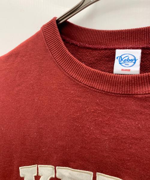 KEBOZ（ケボズ）KEBOZ (ケボズ) 刺繍スウェット レッド サイズ:XLの古着・服飾アイテム