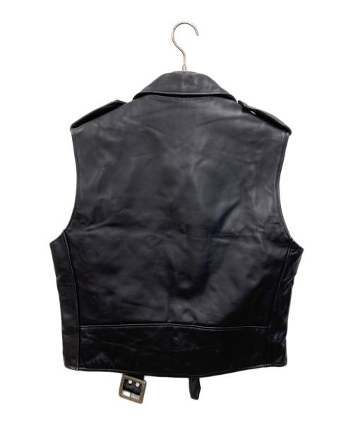 Schott（ショット）Schott (ショット) レザーベスト ブラック サイズ:Lの古着・服飾アイテム