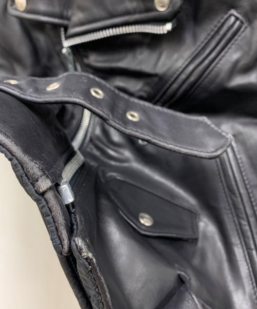 Schott（ショット）Schott (ショット) レザーベスト ブラック サイズ:Lの古着・服飾アイテム