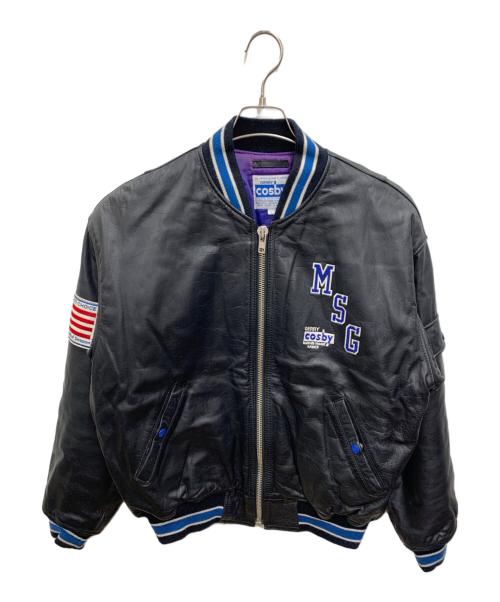 cosby（コスビ）cosby (コスビ) レザージャケット ブラック×ブルー サイズ:Lの古着・服飾アイテム