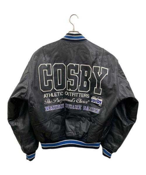cosby（コスビ）cosby (コスビ) レザージャケット ブラック×ブルー サイズ:Lの古着・服飾アイテム