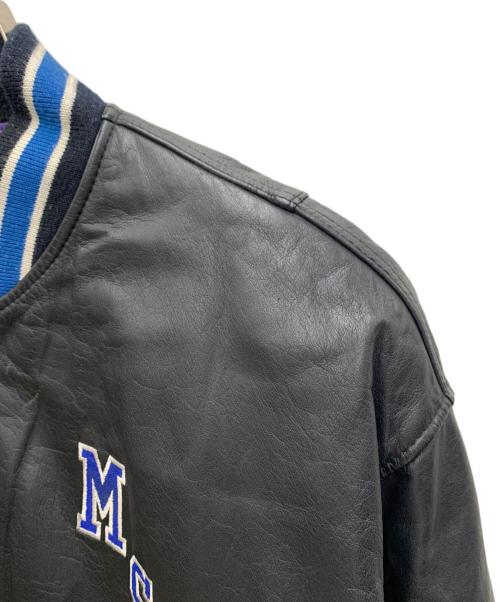 cosby（コスビ）cosby (コスビ) レザージャケット ブラック×ブルー サイズ:Lの古着・服飾アイテム