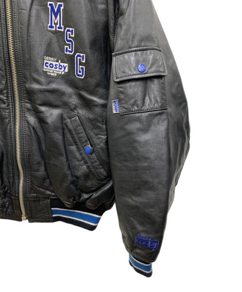 cosby（コスビ）cosby (コスビ) レザージャケット ブラック×ブルー サイズ:Lの古着・服飾アイテム