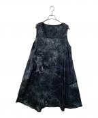慈雨ジウ）の古着「ノースリーブワンピース」｜インディゴ