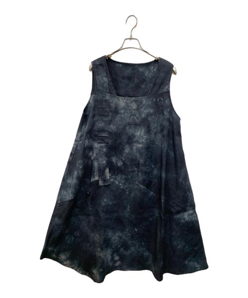 慈雨（ジウ）慈雨 (ジウ) ノースリーブワンピース インディゴ サイズ:40の古着・服飾アイテム